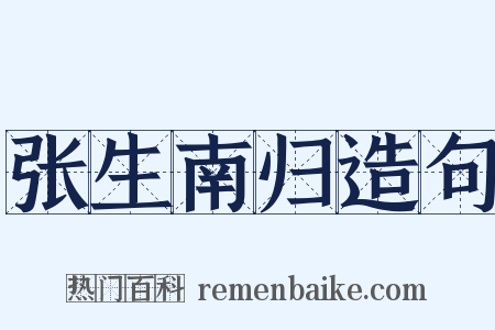 张生南归造句是什么意思的图片